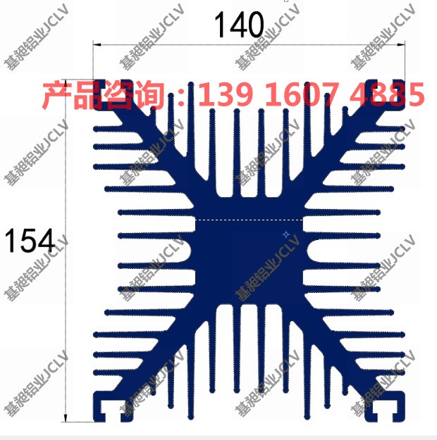 开模铝材散热器铝型材